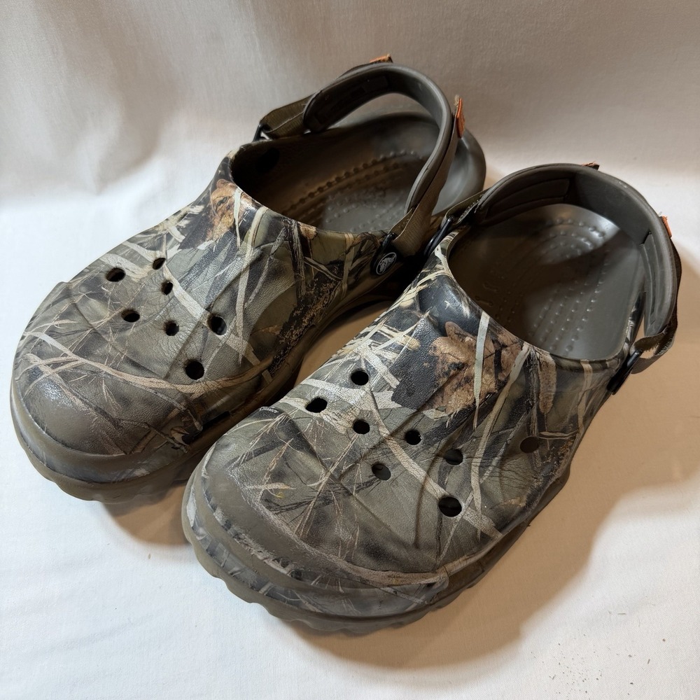 Crocs Realtree Edge All-Terrain Camouflage Shoes Camo Clogs Mens 10 Womens 12